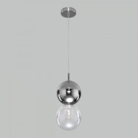 EUROSVET св-к подвес. 1x3W G4 150x150x1500 стекл.плафон хром/дымчатый 50091/1 a057447