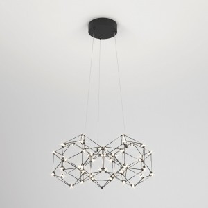 Eurosvet св-к подвесной  LED 1461lm 470х4700х1500 металл черный жемчуг Uma 90169/5 a061150