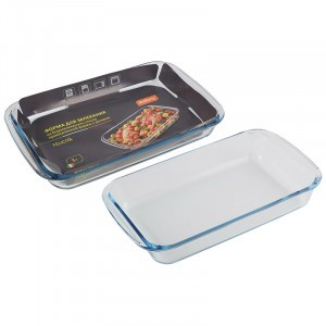 Форма д/запекания Felicita, прямоуг., 3л, 39,3*23,6*5,2см(кратно 6!!!)боросилик.стекло 7182 Mallony