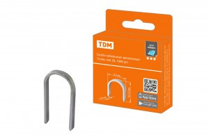 TDM Алмаз Скобы кабельные закаленные 10мм тип 28 (1000шт) (10!) SQ1038-0301