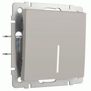 Werkel мех. выкл. СУ 1 кл. 10А проходной (инд.) (дымчатый) W1212104