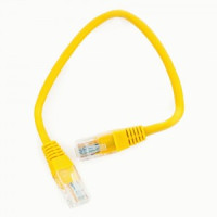 Cablexpert патч-корд UTP cat5e, 0,25м, литой, многожильный (желтый)