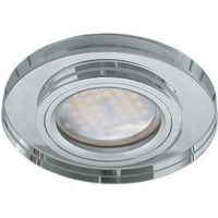 Ecola DL1650 MR16 GU5.3 св-к  Круг Стекло Хром/Хром 25x95 FC1650EFF (10!)