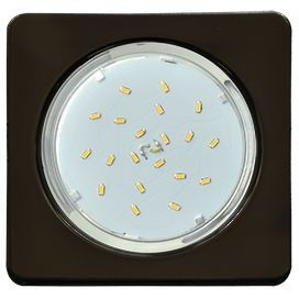 Ecola GX53 H4 св-к Квадрат Черненый хром плоский 41x106 FB53N4ECB (10!)