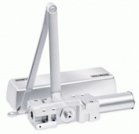 Доводчик дверной NOTEDO DC-020-200 DA с кожухом и кронштейном SILVER до 200 кг (4)