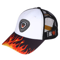BY Кепка классическая &quot;Огонь&quot; с сеткой для взрослых, 100% хл, 100% полиэстер, р-р 56-58, мультиколор