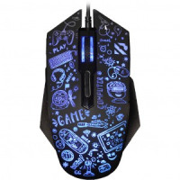 Мышь игровая проводная Smartbuy RUSH X15 черная (SBM-745G-K)/40