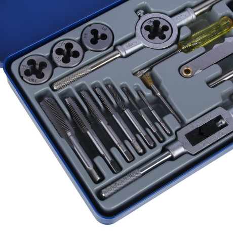 ЕРМАК Набор плашек и метчиков 21шт