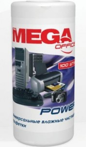 Аксессуары к компьютеру Салфетки в тубе д/чистки поверх. MEGAoffice "Power",100 шт. 127652