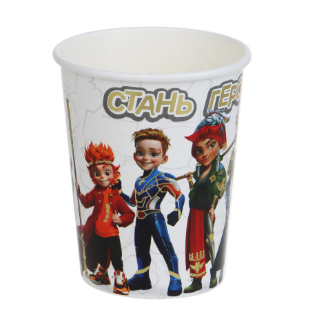 BY Набор стаканов бумажных с фольгированным слоем, 6 шт, 230 мл, Стань героем