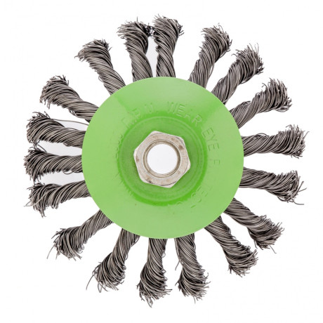 Щетка для УШМ, 115 мм, М14, "тарелка", крученая проволока 0.5 мм Сибртех