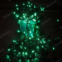 Гирлянда светодиодная  ЗЕЛЕНЫЙ/7метров, 72л, черный провод/