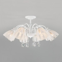 EUROSVET Люстра 8x60W 750х400 металл белый/прозрачный Floranse 30155/8