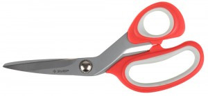 Ножницы ЗУБР "МАСТЕР" изогнутые хозяйственные, двухкомпонентные ручки, 190мм