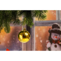 Шар Т173-2 6шт 6см (глянцевые) золото (120/140)