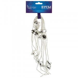 Бусы "Колокольчики", длина 2,7м, цвет - серебро Волшебная страна 104002