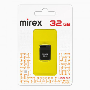 Флеш-карта (памяти) Mirex MINCA BLACK 32GB USB 3.0 (ecopack)