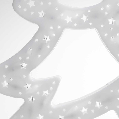 Гирлянда-панно ЕЛКА ЗЕЛЕНАЯ /Н-40см, пластик/