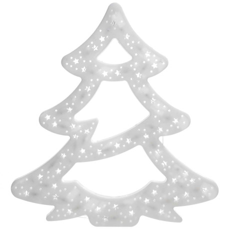 Гирлянда-панно ЕЛКА ЗЕЛЕНАЯ /Н-40см, пластик/