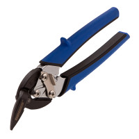 Ножницы по металлу &quot;Piranha&quot;, 185 мм, прямой и правый рез, сталь СrM, двухкомпонентные рукоятки Gross