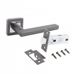 Комплект для двери АЛЛЮР АРТ ВЕНСАН MBN+L45-8 MBN графит (ручка и защелка)блистер (20)