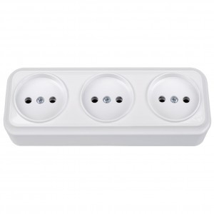 Bylectrica Вариант роз. 16А 3 мест. ОУ (корп. ABS) белый РА16-0161