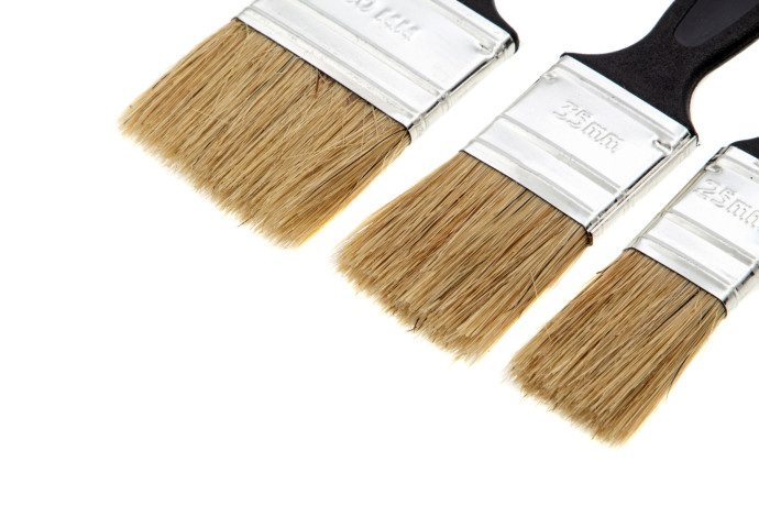 Набор кистей флейцевых 3 шт. (25 мм, 35 мм, 50 мм) натуральная щетина, пластиковая ручка Сибртех