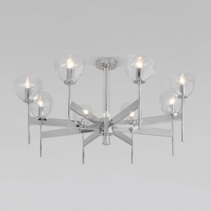 Eurosvet св-к потолоч. E14 8x60 Вт 760х760х510 металл прозрачный/хром Arrista 60130/8 a060135