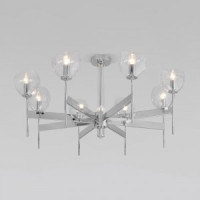 Eurosvet св-к потолоч. E14 8x60 Вт 760х760х510 металл прозрачный/хром Arrista 60130/8 a060135