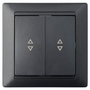 Bylectrica СТИЛЬ выкл. 2 кл. СУ проходной черный графит, (С(6+6) 10-847 черный графит)