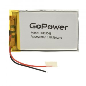Ак-р Li-Pol GoPower LP403048 3.7V 560mAh