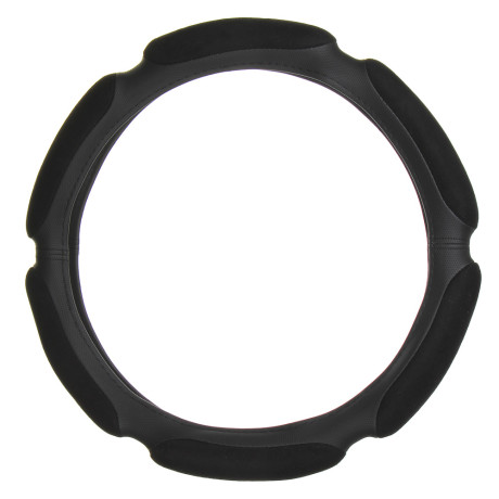 ЕРМАК Оплетка руля, спонж, 6 подушек, черный, разм. (M)