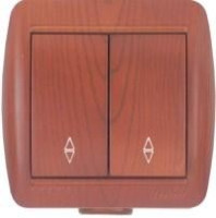 Lezard Ната выкл. ОУ 2 кл. 10А (проходн.) вишня (корпус PC) 710-0600-106