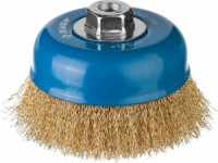 ЗУБР &quot;ПРОФЕССИОНАЛ&quot;. Щетка чашечная д/УШМ, витая латунированная стальная проволока 0,3мм, 125ммхМ14