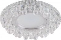 Feron св-к встр. MR16 G5.3 50W прозрачный хром со св/д подстветкой   98(60)x35 CD941 32654