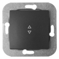 Bylectrica УЮТ мех. 1 кл. выкл. проходной, черный графит, (С610-553 черный графит)