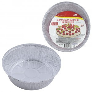Форма д/выпечки однор,н-р3шт/уп,цена за уп,1400мл,20*5,5см(кратность 6шт!!!),алюм МО8-108 Мультидом