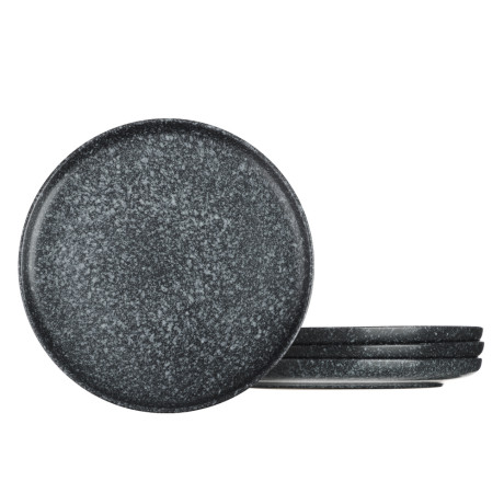 MILLIMI Набор стол.посуды 16пр(тар26см*4, тар20см*4, салатн14см*4, кружка340мл*4) керамика, черный