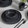 MILLIMI Набор стол.посуды 16пр(тар26см*4, тар20см*4, салатн14см*4, кружка340мл*4) керамика, черный
