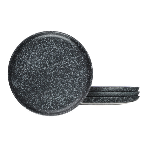 MILLIMI Набор стол.посуды 16пр(тар26см*4, тар20см*4, салатн14см*4, кружка340мл*4) керамика, черный