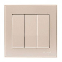 Lezard RAIN выкл. СУ 3 кл. крем (корпус PC) 703-0303-109
