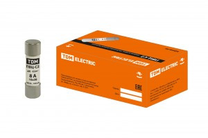 TDM плавкая вставка (предохранитель) ПВЦ-С2 10х38 aR (быстродейств.) 8А (20!) SQ0729-0041