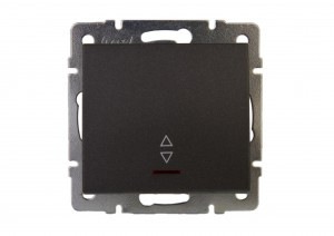 Lezard RAIN мех. выкл. проходн. СУ 1 кл. черный графит матовый, инд. (корпус PC) 703-4188-114