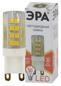 ЭРА стандарт G9 220V 5W(400lm) 2700K 2K 50x13 JCD-5w-220V-corn, ceramics-827-G9 силикон, керамика 53