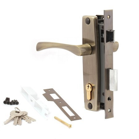 Замок врез 1323/60-AB Apecs (бронза) с ручками  \16