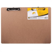 Доска-планшет BRAUBERG &quot;Eco&quot;, горизонтальная, с двумя прижимами, А3, 44х32 см, МДФ, 3 мм, 232227