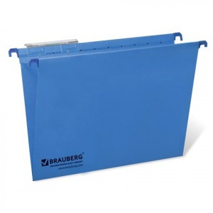 Папки подв. карт.BRAUBERG комп. 10шт., 370х245мм, 80л., Foolscap, синие, 230 г/м2, табуляторы 231793
