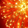 СНОУ БУМ Гирлянда эл. нить росы 20м, 200LED, шампань, 8 реж., медная проволока, серебр. цвет, 220В