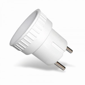 UNIVersal сет. вилка-переходник (адаптер) 6А 250В (АБС-пластик, белый) А109