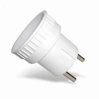 UNIVersal сет. вилка-переходник (адаптер) 6А 250В (АБС-пластик, белый) А109